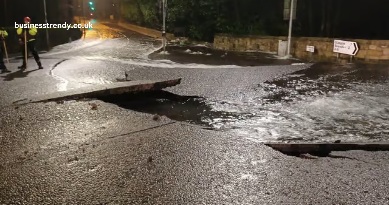 Glasgow Water Main Break Shettleston Road